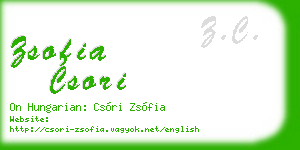 zsofia csori business card